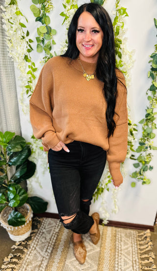 Elva Oversized Camel Sweater-Sweaters-Zenana-Motis & Co Boutique, Women's Fashion Boutique in Carthage, Missouri