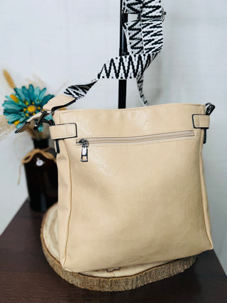 Cadillac Cross Body Handbag Beige