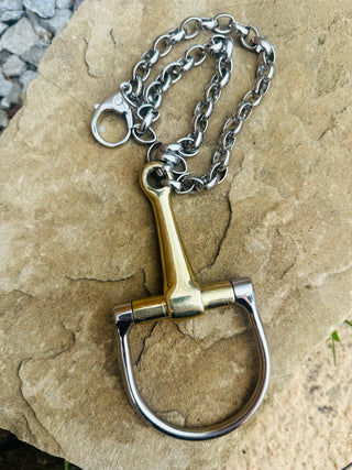 D Ring Bit Mixed Metal Necklace-Necklaces-V2-Motis & Co Boutique, Women's Fashion Boutique in Carthage, Missouri