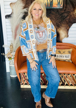 XOXO Rodeo Greetings Boxy Graphic Tee-Graphic Tees-XOXO ART & Co-Motis & Co Boutique, Women's Fashion Boutique in Carthage, Missouri