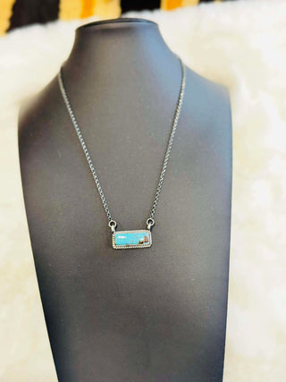 Dixon Turquoise Bar Necklace-Necklaces-Turquoise Heaven-Motis & Co Boutique, Women's Fashion Boutique in Carthage, Missouri