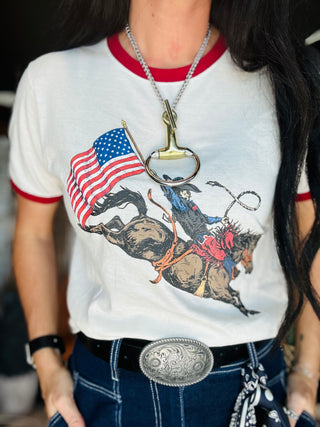Dust and Glory Ringer Tee-Graphic Tees-sterling kreek-Motis & Co Boutique, Women's Fashion Boutique in Carthage, Missouri