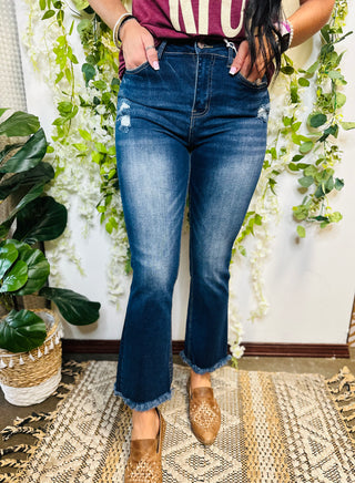 Ryan Straight Leg Raw Hem Denim Jeans-Jeans-Zenana-Motis & Co Boutique, Women's Fashion Boutique in Carthage, Missouri