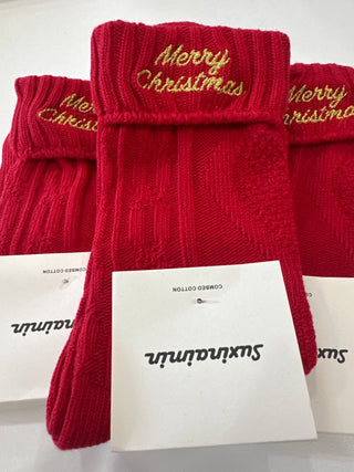 Red Christmas Crew Socks-Accessories-P&PD-Motis & Co Boutique, Women's Fashion Boutique in Carthage, Missouri