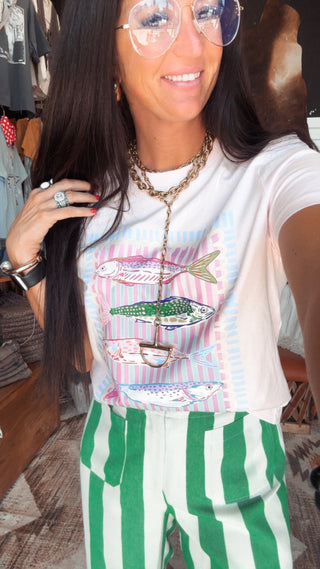 Sandy Sardine Pink Graphic Tee