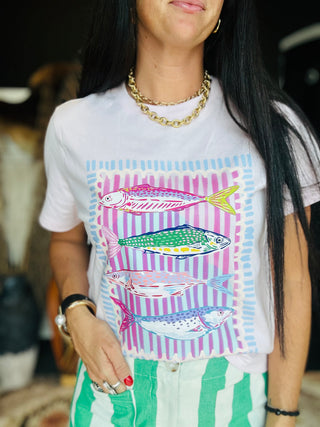 Sandy Sardine Pink Graphic Tee