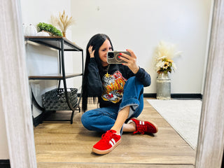 Black Chiefs Lightning Bolt Sweatshirt-Pullovers-Motis & CO-Motis & Co Boutique, Women's Fashion Boutique in Carthage, Missouri