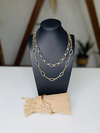 Valley Mixed Metal Link Necklace