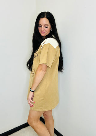 Wild West Rodeo Western T-Shirt Dress-Dresses-Blue B-Motis & Co Boutique, Women's Fashion Boutique in Carthage, Missouri