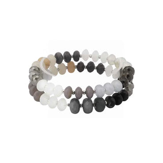 Pocola Multi Colored Natural Stone Beaded Bracelet-Bracelets-What's Hot-Motis & Co Boutique, Women's Fashion Boutique in Carthage, Missouri