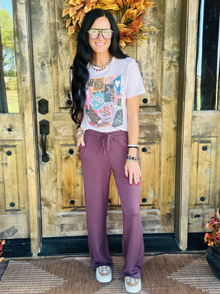 Bart Elastic Waist Straight Leg Pant - Cocoa