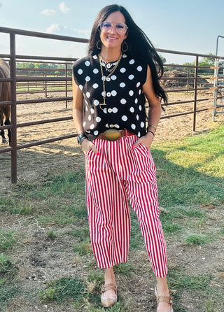 Jace Red Striped Wide Leg Pants-Pants-Urban Daizy-Motis & Co Boutique, Women's Fashion Boutique in Carthage, Missouri