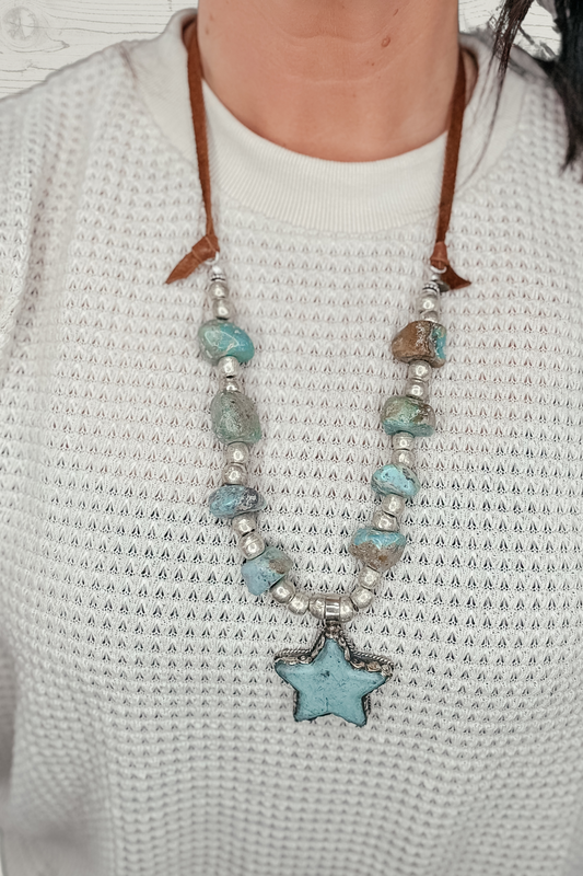 Turquoise Rare Rock Star Necklace