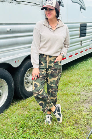 Bender Risen Barrel Camo Pants-Pants-Risen-Motis & Co Boutique, Women's Fashion Boutique in Carthage, Missouri