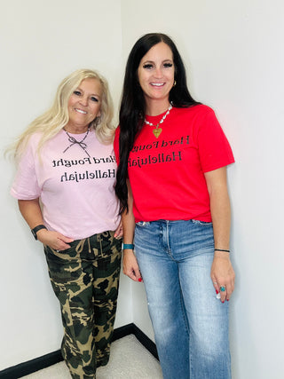 Hard Fought Red Graphic Tee-Graphic Tees-Motis & CO-Motis & Co Boutique, Women's Fashion Boutique in Carthage, Missouri