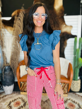 Bea Babydoll Denim Top