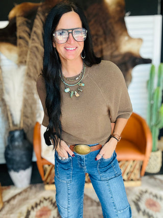 Sara Short Sleeve Knit Top