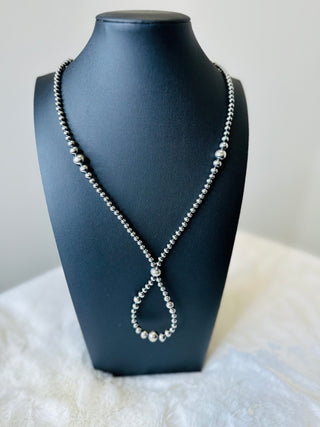 Authentic Graduated Sterling Silver Pearl Necklace | The Turnpike-Necklaces-Bijoux-Motis & Co Boutique, Women's Fashion Boutique in Carthage, Missouri