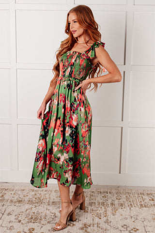 A Little While Longer Dress in Green-Dresses-Ave Shops-Motis & Co Boutique, Women's Fashion Boutique in Carthage, Missouri