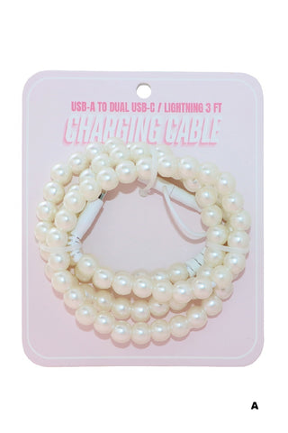 Beaded Duel End Fast Phone Charger Cord-Phone Accessories-Zenana-Motis & Co Boutique, Women's Fashion Boutique in Carthage, Missouri