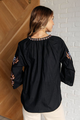 All In Me Embroidered V-Neck Blouse-Blouses-Ave Shops-Motis & Co Boutique, Women's Fashion Boutique in Carthage, Missouri