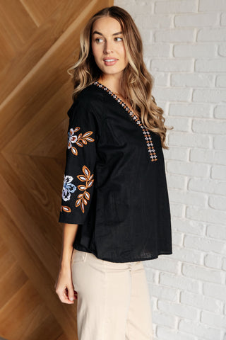 All In Me Embroidered V-Neck Blouse-Blouses-Ave Shops-Motis & Co Boutique, Women's Fashion Boutique in Carthage, Missouri