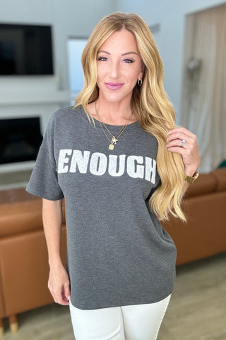 Always Enough Graphic Tee in Charcoal-Graphic Tees-Ave shops-Motis & Co Boutique, Women's Fashion Boutique in Carthage, Missouri