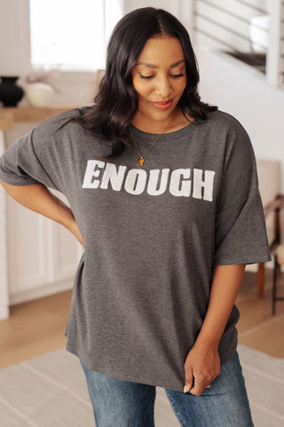 Always Enough Graphic Tee in Charcoal-Graphic Tees-Ave shops-Motis & Co Boutique, Women's Fashion Boutique in Carthage, Missouri