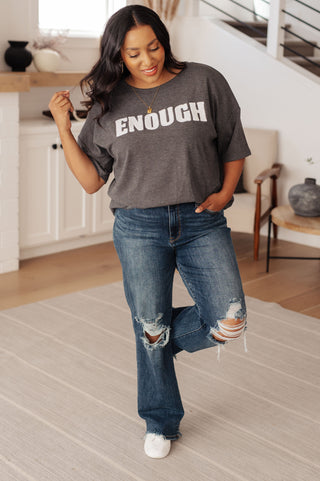 Always Enough Graphic Tee in Charcoal-Graphic Tees-Ave shops-Motis & Co Boutique, Women's Fashion Boutique in Carthage, Missouri