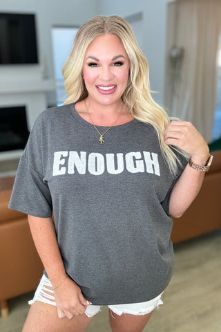 Always Enough Graphic Tee in Charcoal-Graphic Tees-Ave shops-Motis & Co Boutique, Women's Fashion Boutique in Carthage, Missouri