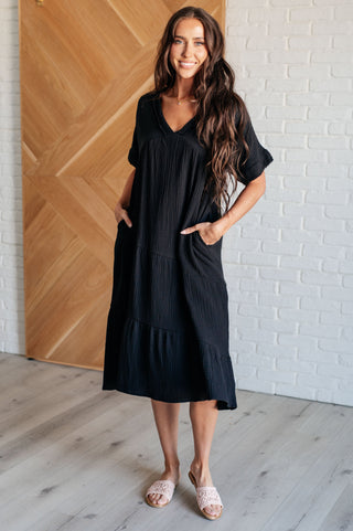 Always Learning Dolman Sleeve Dress in Black-Dresses-Ave-Motis & Co Boutique, Women's Fashion Boutique in Carthage, Missouri