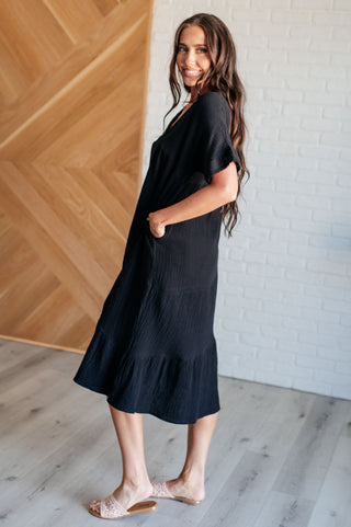 Always Learning Dolman Sleeve Dress in Black-Dresses-Ave-Motis & Co Boutique, Women's Fashion Boutique in Carthage, Missouri