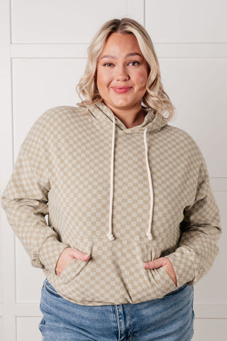 Ask Me Out Checkered Hoodie in Sage-Hoodies-Ave Shops-Motis & Co Boutique, Women's Fashion Boutique in Carthage, Missouri