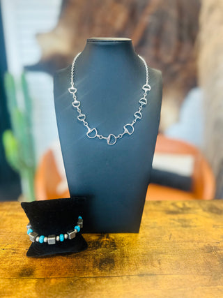 Tonto Graduated Horse Bit Necklace-Necklaces-Carol Su-Motis & Co Boutique, Women's Fashion Boutique in Carthage, Missouri