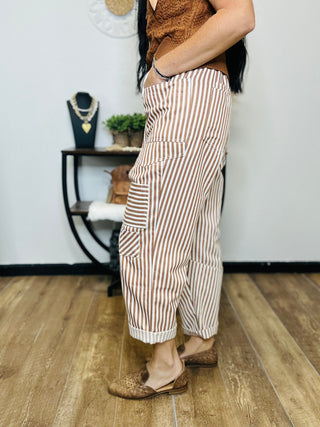 Stripe Patchwork Cropped Pants - Silas-Pants-Anniewear-Motis & Co Boutique, Women's Fashion Boutique in Carthage, Missouri