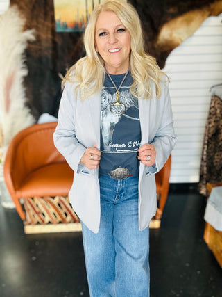 XOXO Keepin' It Western Boxy Graphic Tee-Graphic Tees-XOXO ART & Co-Motis & Co Boutique, Women's Fashion Boutique in Carthage, Missouri