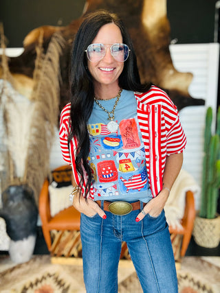 USA Icon Doodle Graphic Boxy Tee-Graphic Tees-MOTIS-Motis & Co Boutique, Women's Fashion Boutique in Carthage, Missouri
