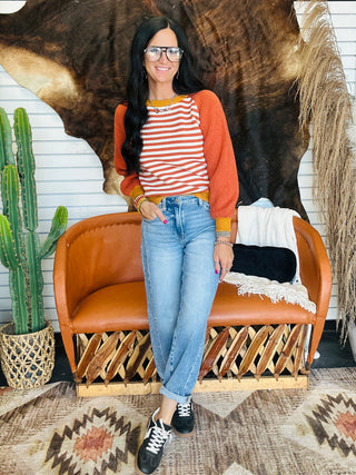 Farrah Ragland Striped Sweater-Sweaters-Lovlov-Motis & Co Boutique, Women's Fashion Boutique in Carthage, Missouri