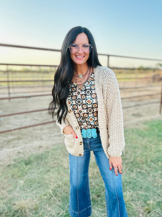 Golden Mesa Aztec Print Top-Short Sleeves-sterling kreek-Motis & Co Boutique, Women's Fashion Boutique in Carthage, Missouri