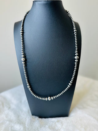 Authentic Graduated Sterling Silver Pearl Necklace | The Rio-Necklaces-Bijoux-Motis & Co Boutique, Women's Fashion Boutique in Carthage, Missouri