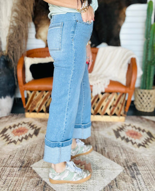 Otis High Rise Tummy Control Jeans-Shorts-Lucky & Blessed-Motis & Co Boutique, Women's Fashion Boutique in Carthage, Missouri
