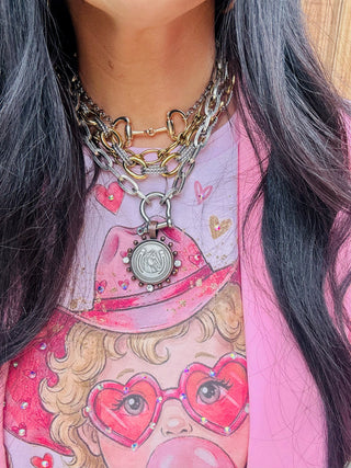 Lucky Horseshoe Coin Necklace-Necklaces-V2-Motis & Co Boutique, Women's Fashion Boutique in Carthage, Missouri