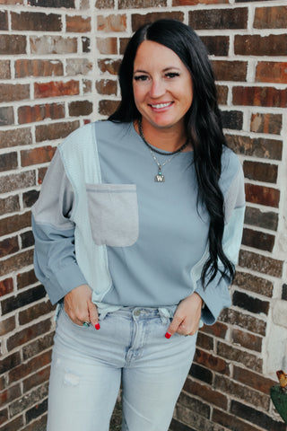 Daisy Color Block Long Sleeve Top-Long Sleeves-MOTIS-Motis & Co Boutique, Women's Fashion Boutique in Carthage, Missouri