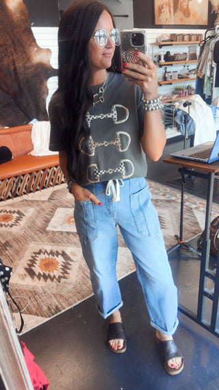 Fancy Horse Bit Graphic Tee-Graphic Tees-Branded by Barta-Motis & Co Boutique, Women's Fashion Boutique in Carthage, Missouri