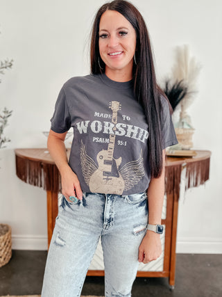 Made to Worship Christian Graphic Tee-Graphic Tees-rc-Motis & Co Boutique, Women's Fashion Boutique in Carthage, Missouri