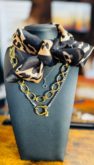 Savanna Leopard Bandana Scarf-Scarf-anbfashion-Motis & Co Boutique, Women's Fashion Boutique in Carthage, Missouri