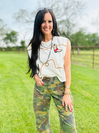 Emmylou Western Muscle Tank-Short Sleeves-Taelynn-Motis & Co Boutique, Women's Fashion Boutique in Carthage, Missouri