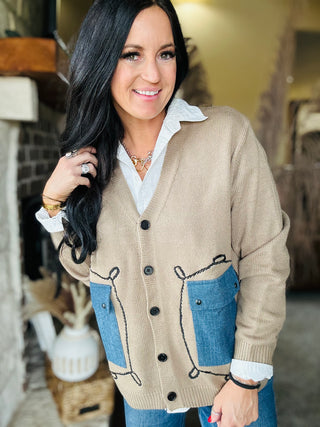 Cattle Babe Western Cardigan-Cardigans-2 Fly-Motis & Co Boutique, Women's Fashion Boutique in Carthage, Missouri