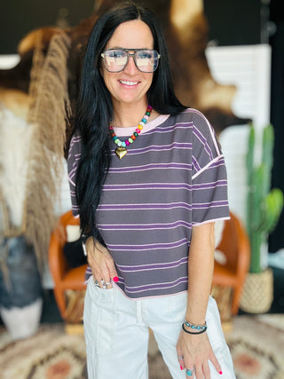 Jam Striped Boxy Top-Short Sleeves-ee: some-Motis & Co Boutique, Women's Fashion Boutique in Carthage, Missouri