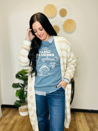 Cowboy Club Graphic Pullover-graphic Sweatshirt-Tres Bien-Motis & Co Boutique, Women's Fashion Boutique in Carthage, Missouri